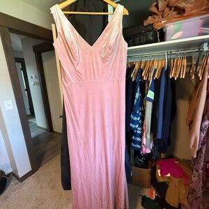 Revelry Blush Satin Gown
